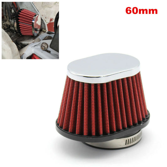 60mm air filter for all-terrain vehicles, bicycles, cylinders, carburetors, cleaners, oval intake pipe, universal. n