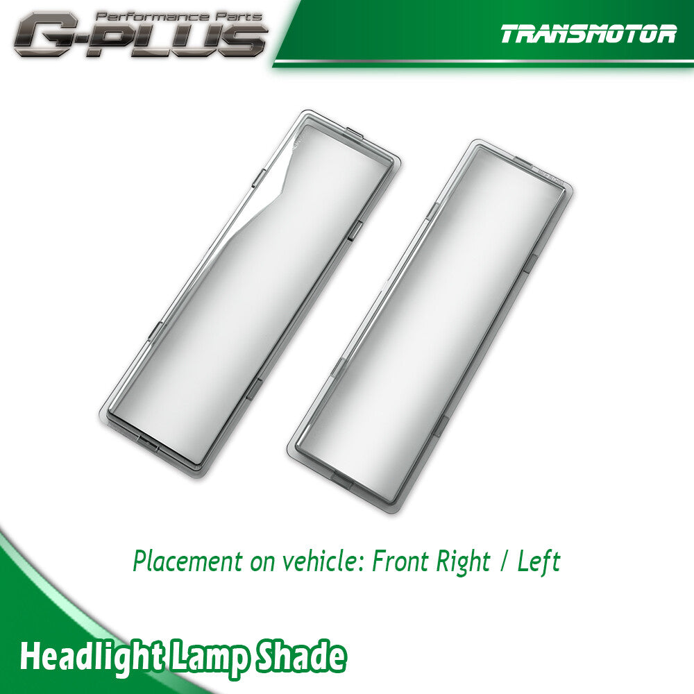 Replacement headlight lens for 1994-1998 for GMC C/K for Sierra (left smoke + right smoke)