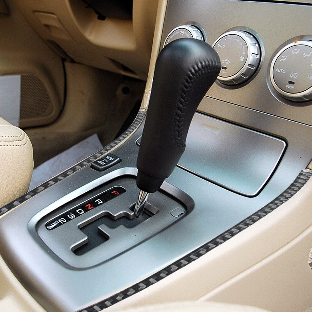 Carbon Fiber Gear Shift Side Sticker Trim Fit for Subaru Forester 2005-08