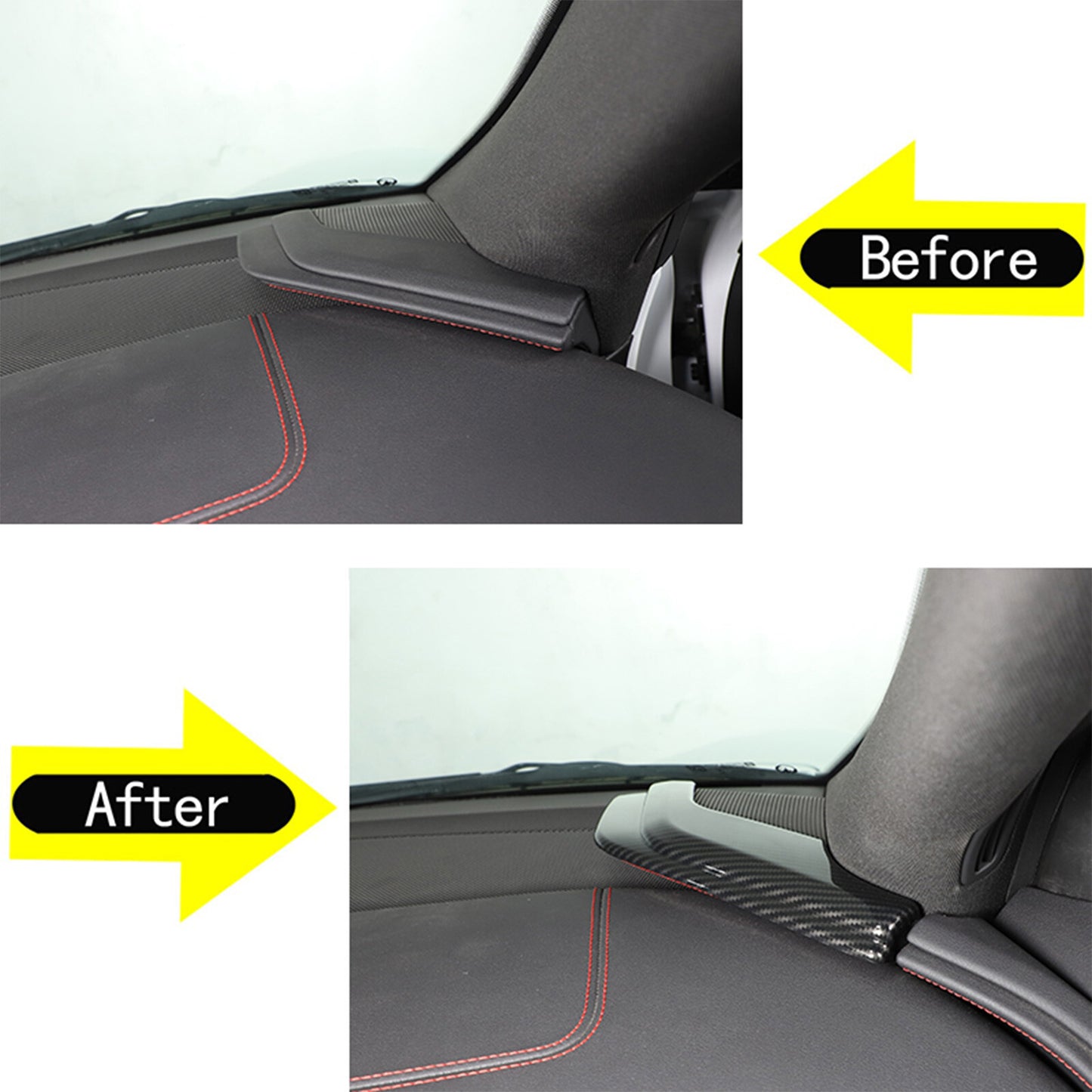 Carbon fiber style front dashboard speaker cover trim for Corvette C8 2020-2024 n