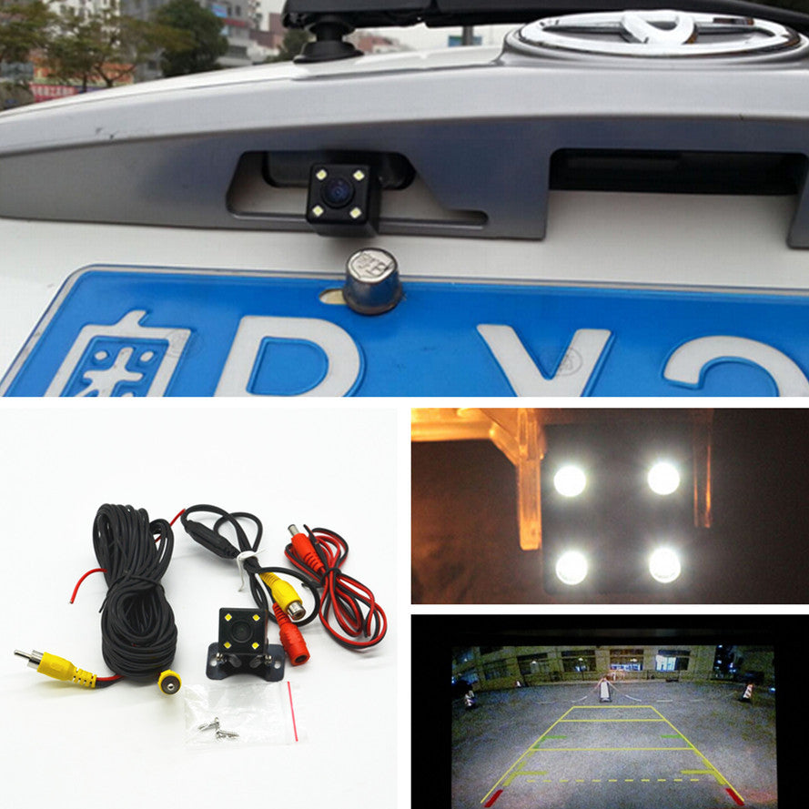 Car Rear View Backup Night Use CCD Camera 4 LED 170¡ã Wide-angle Reversing Kit