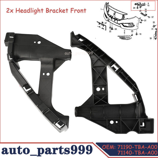 2-Piece Headlight Mount Mount Retainer for Honda for Civic Sedan 2016-2019 n