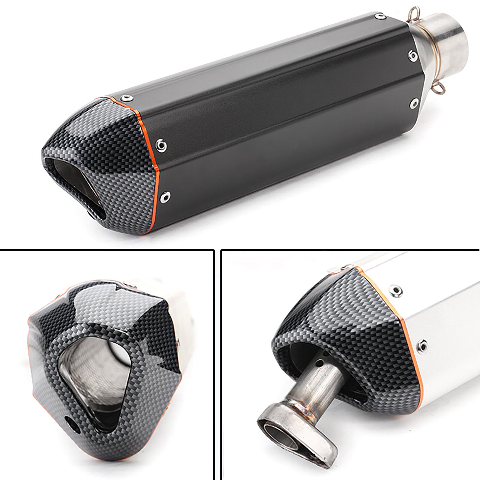 Stainless Steel Modified Exhaust Muffler Pipe Accessories Parts For Motorcycle