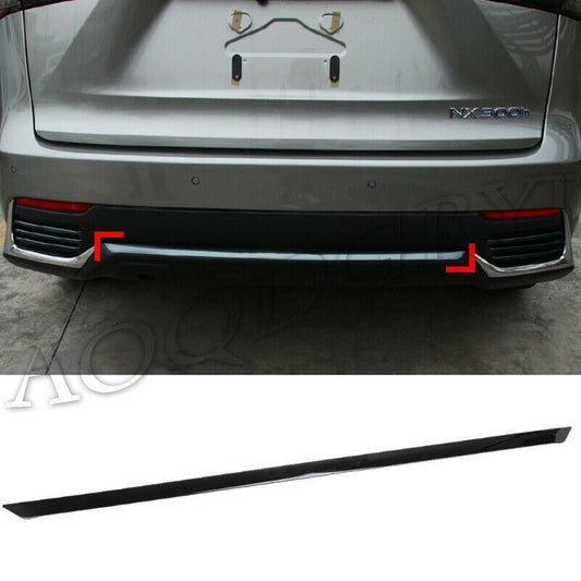 Glossy Black Rear Bumper Moulding Strip Trim for LEXUS NX300H NX200 2015-2020