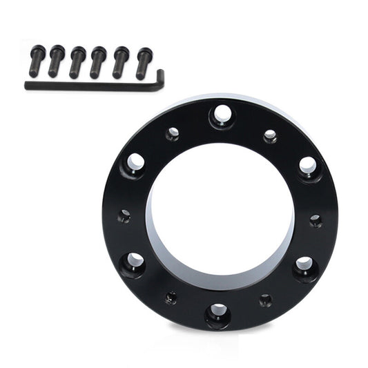 25mm Auto Steering Wheel Spacer Billet Hub Adapter Gasket for 6 Bolts Solid v