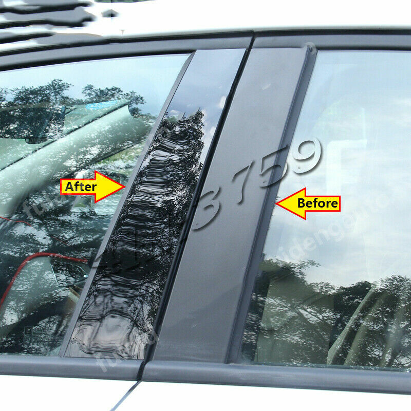 6P for Honda Accord 2018-2021 Car Door BC Pillar Post Mirror Molding Trim Cover