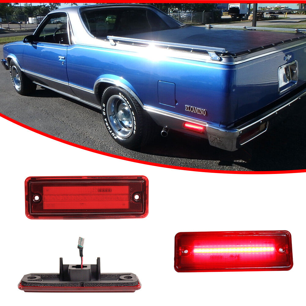 2 Piece Red Rear Side Marker Light Set for 1978 - 1987 El Camino Caballero Malibu - v