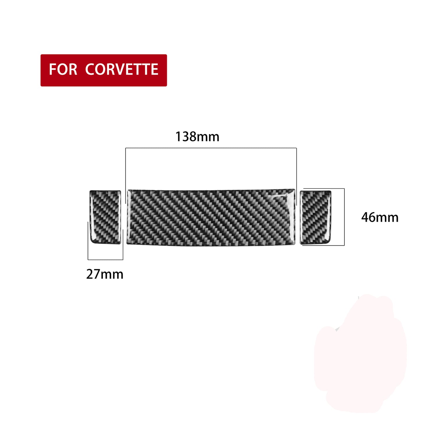 for Audi A4 2017-2019 Carbon Fiber Center Control Volume Button Frame Cover Trim v