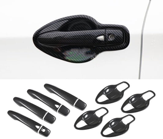 for Nissan Rogue Sport 2017-22 Carbon Fiber Side Door Handle Bowl Moulding Trim