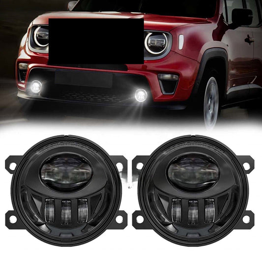 LED fog lights with clear lenses and bulbs suitable for Jeep Renegade 2015-2018