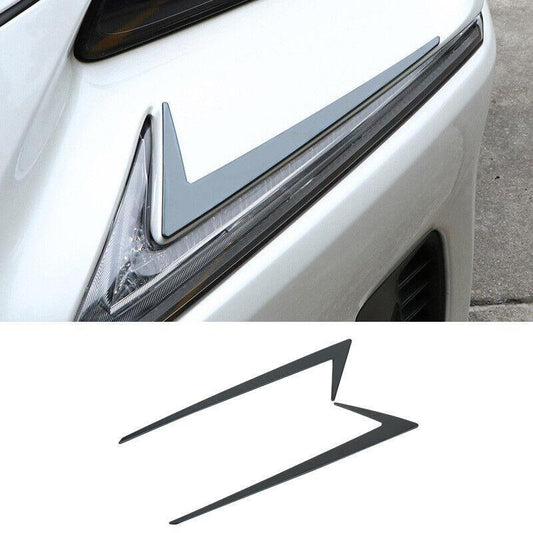 for Lexus NX200t 300h 2015-2021 Black Titanium Front Headlight Lamp Eyebrow Trim
