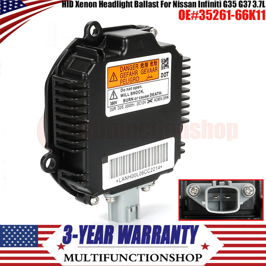 HID Xenon Headlight Ballast for Nissan for Infiniti G35 G37 3.7L 35261-66K11 Q