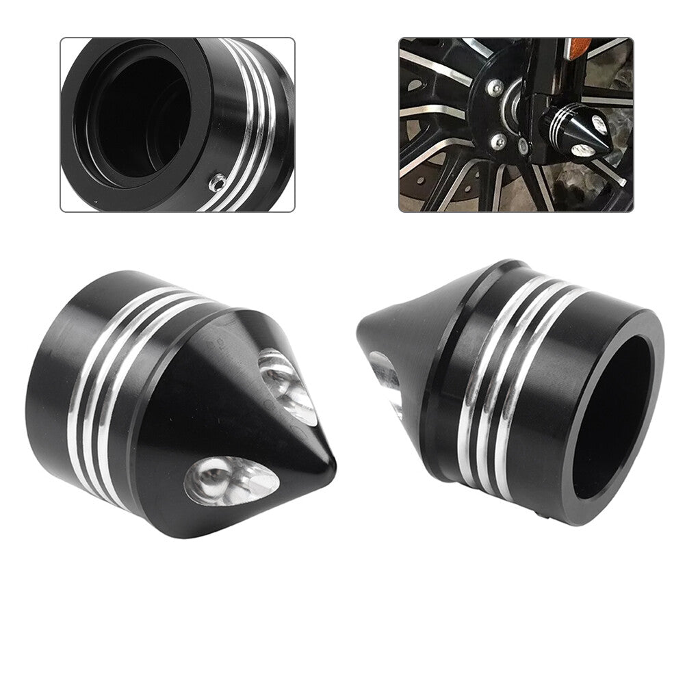 Front Axle Cap Nut Cover Fit for Harley Touring Dyna Road King Glide FLHR