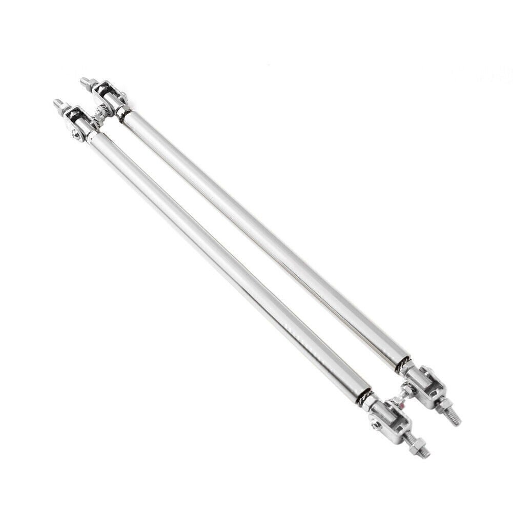 2x Universal Adjustable Front Bumper Lip Splitter Strut Rod Tie Support Bar