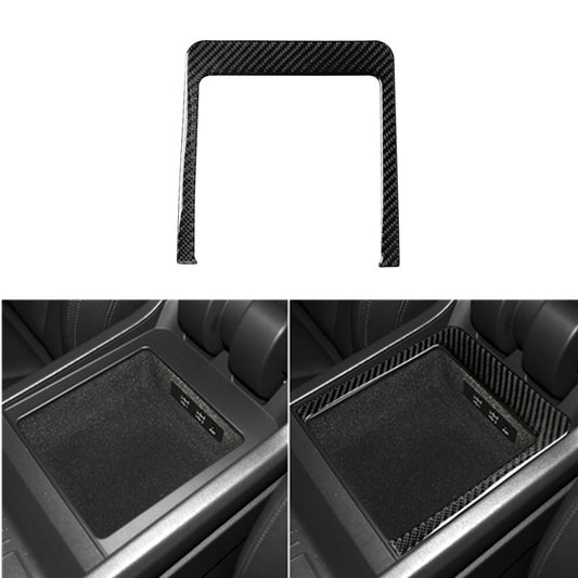 Carbon Fiber Interior Storage Box Panel Trim Cover Sticker for Audi Q7 2016-2019