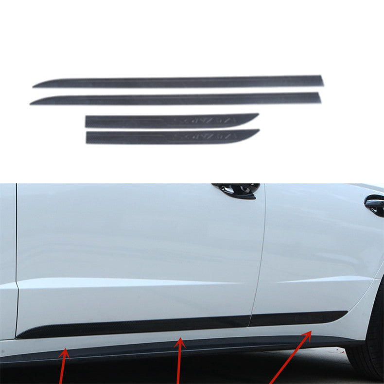 for Hyundai Sonata 2020-2023 Gloss Black Car Body Door Side Molding Guard cover