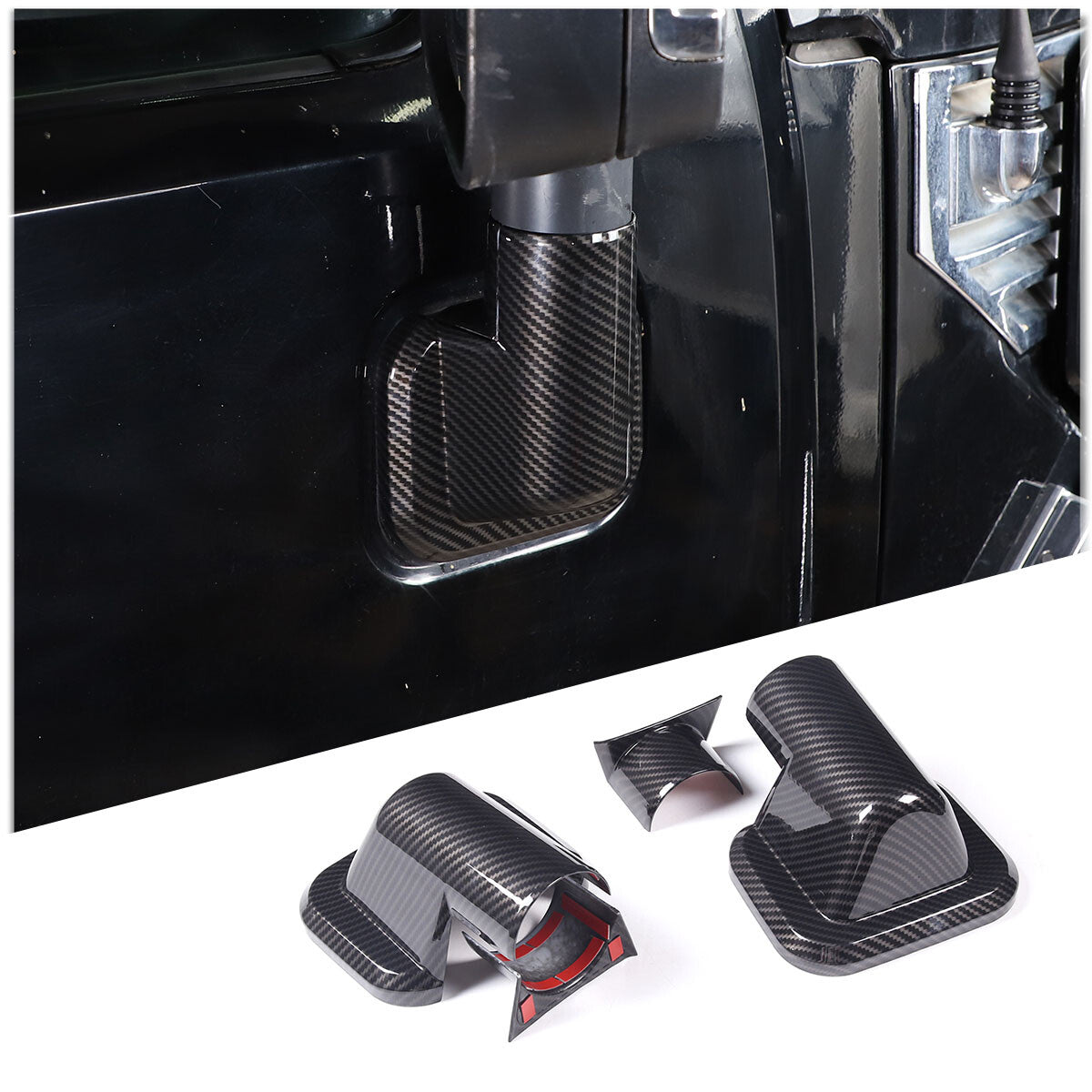 ABS red interior door armrest panel trim cover for Corvette C8 2020-2023