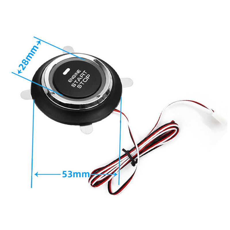 12V Car Engine Start Button Ignition Keyless Entry Anti-theft Alarm - n