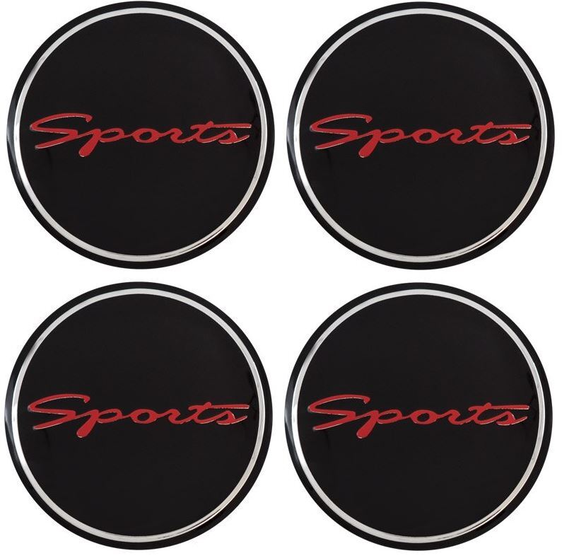 4 Pcs 60mm Volk Rays Badge Wheel Center Cap Hubcap Rim Cap Silver Black- v