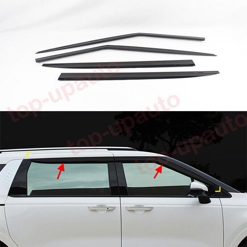 for Kia Carnival 2022-2024 ABS black Door Visor Vent Shades Sun Rain Guard 4PCS