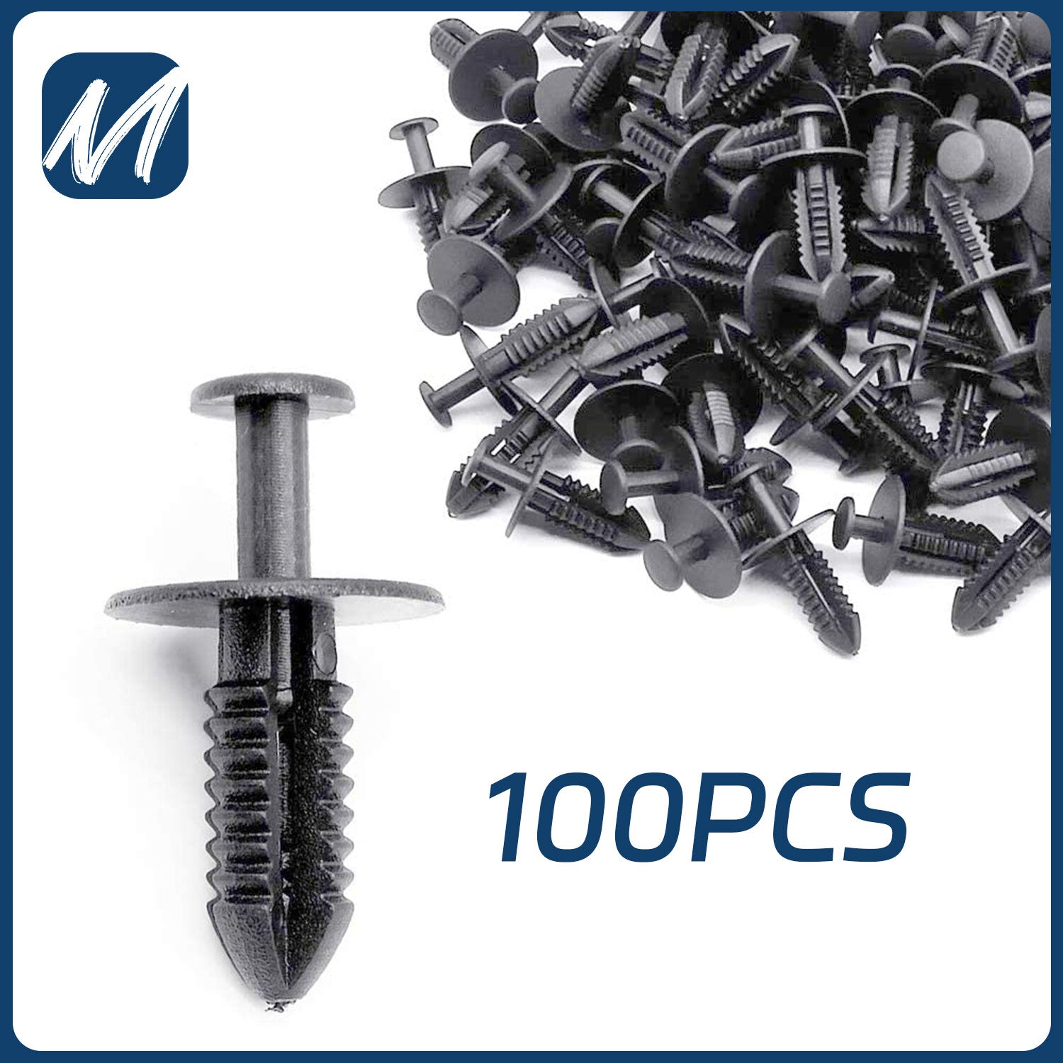 100 Pcs Fender Liner Rivet Push Type Clip Retainer for Mercedes Benz 1249900492 Q