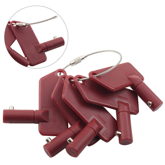 Ignition Keys w/Ring MS634212 For Terex Battery Disconnect Isolator Metal 5pcs Q