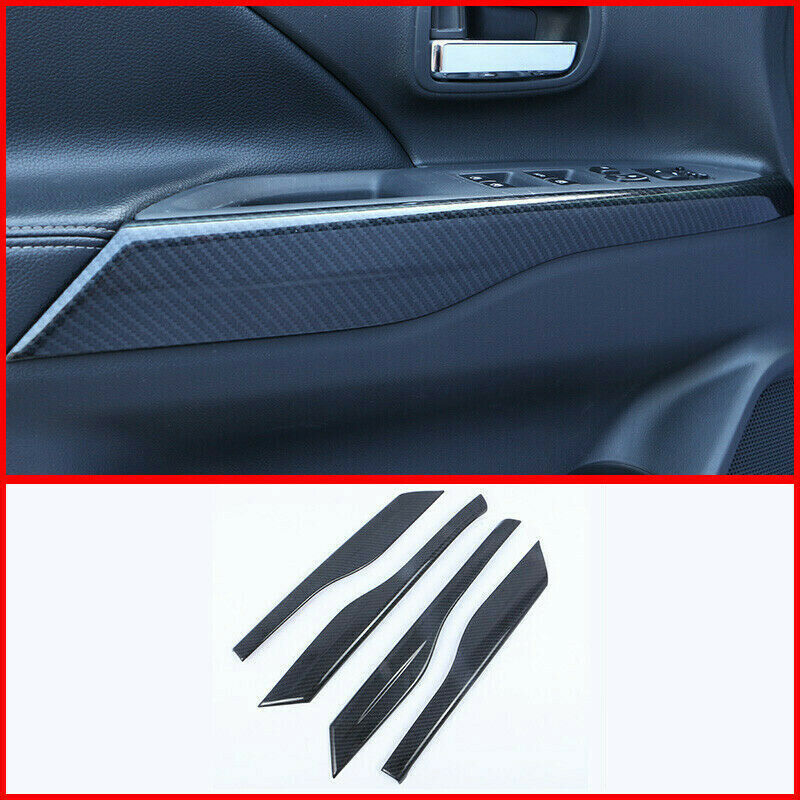 Carbon Fiber Inner Door Armrest Panel Cover Trim for Mitsubishi Outlander 13-21