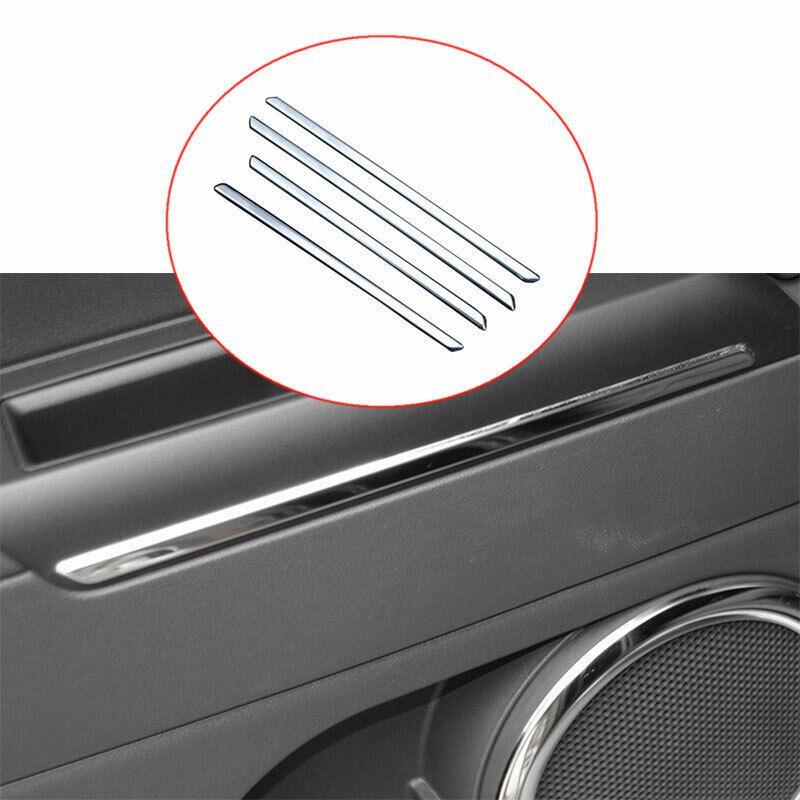 For 2010-2016 for Jeep Patriot Compass Chrome Steel Inner Door Strip Cover Trim 4PCS