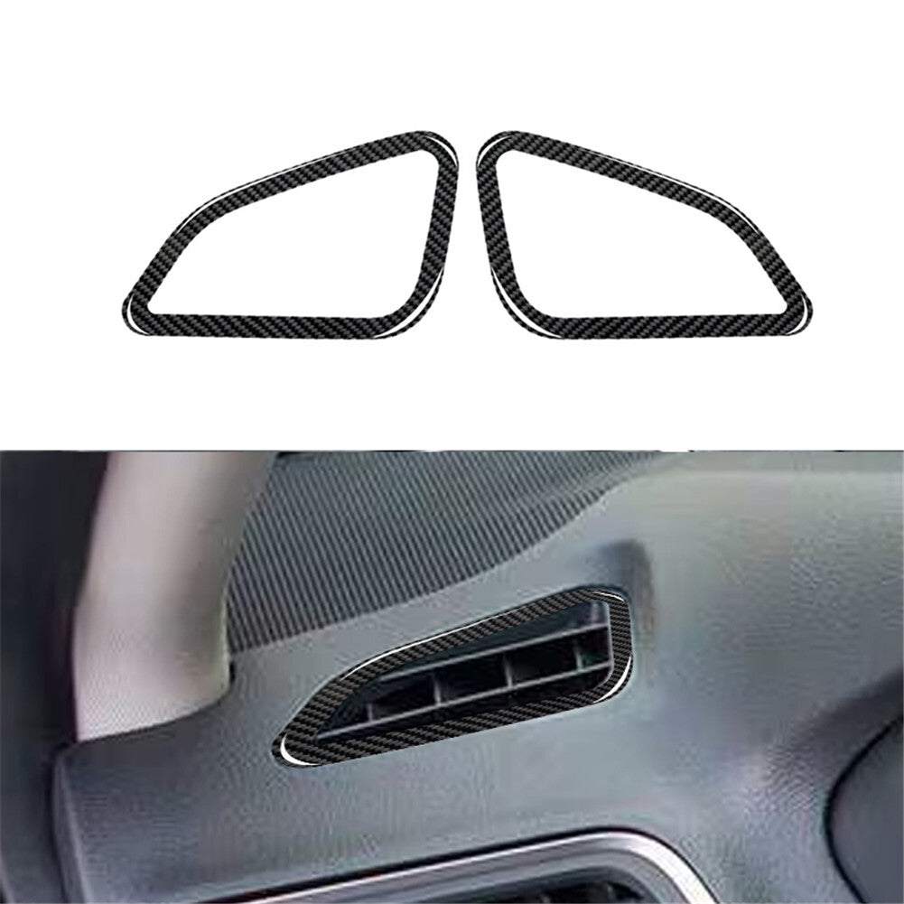 2X Carbon Fiber Defogger Outlet Cover Trim for Subaru Outback Legacy 2015-2017