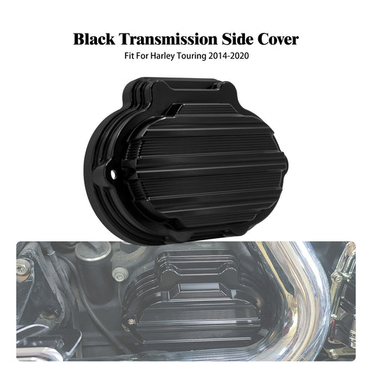 Black Gauge Transmission Side Cover for Harley Touring Electra Road Glide 14-23