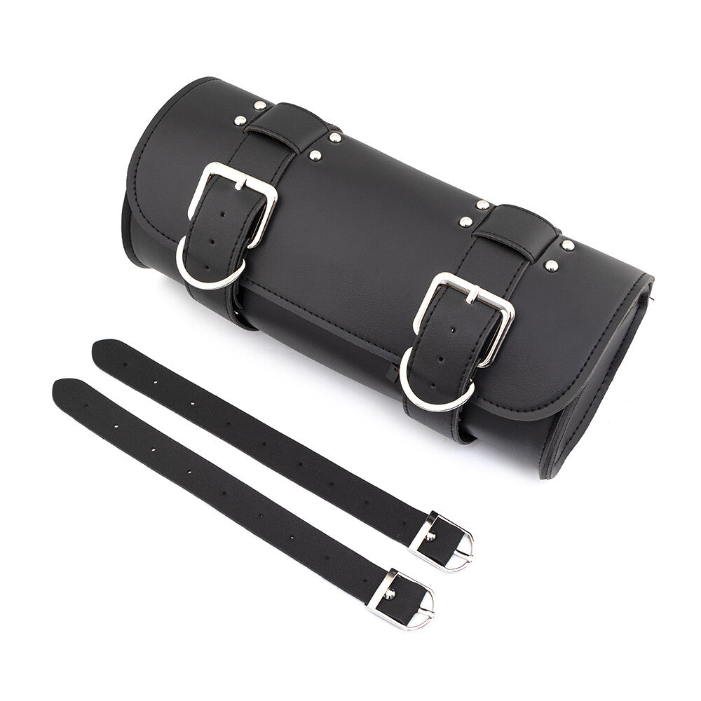 Black Round Front Fork Tool Bag SaddleBag Storage Pouch Luggage Handlebar Bag Q