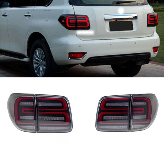 For 12-19 Patrol Y62 SUV Rear Tail Light Assembly Modification LED Clear v