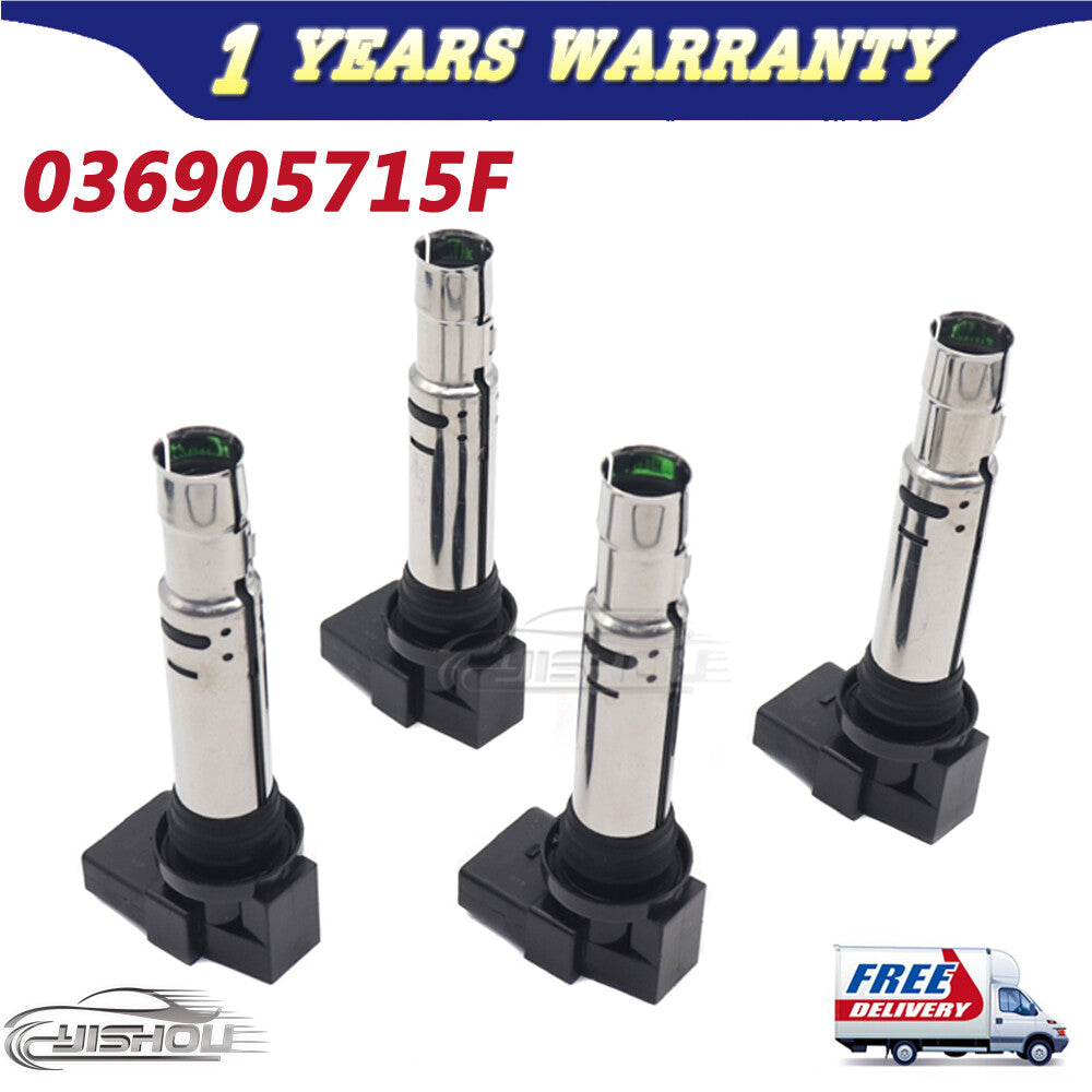 4X New 036905715F Ignition Coil Fit for VW for Golf 1.4 TSI for VW Polo for Jetta 1.6 FSI for Tiguan