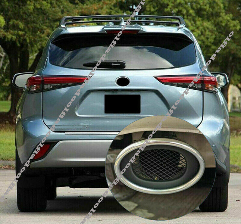 for Toyota Highlander 20-2024 Chrome Exhaust Muffler Tail Pipe Tip Tailpipe Trim