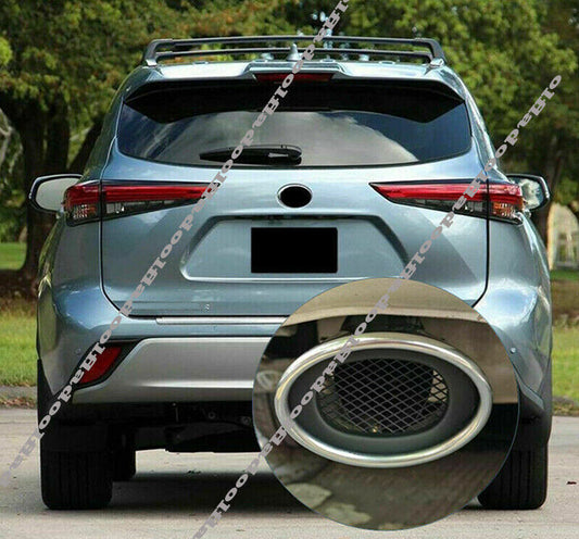 for Toyota Highlander 20-2024 Chrome Exhaust Muffler Tail Pipe Tip Tailpipe Trim