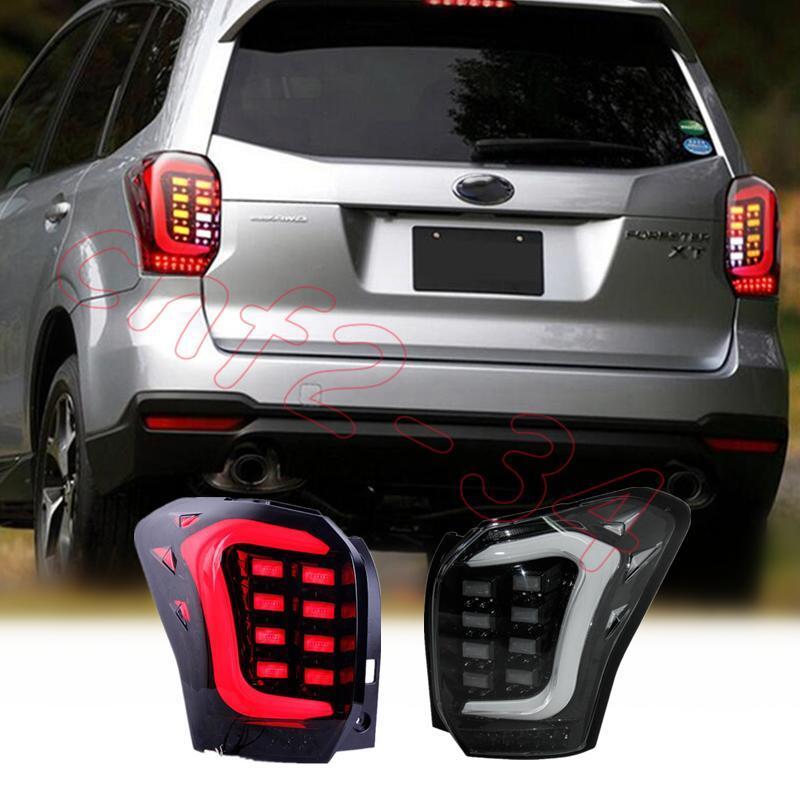 Smoke Black LED Rear Lamps Taillights Dynamic Signal for Subaru Forester 13-2018