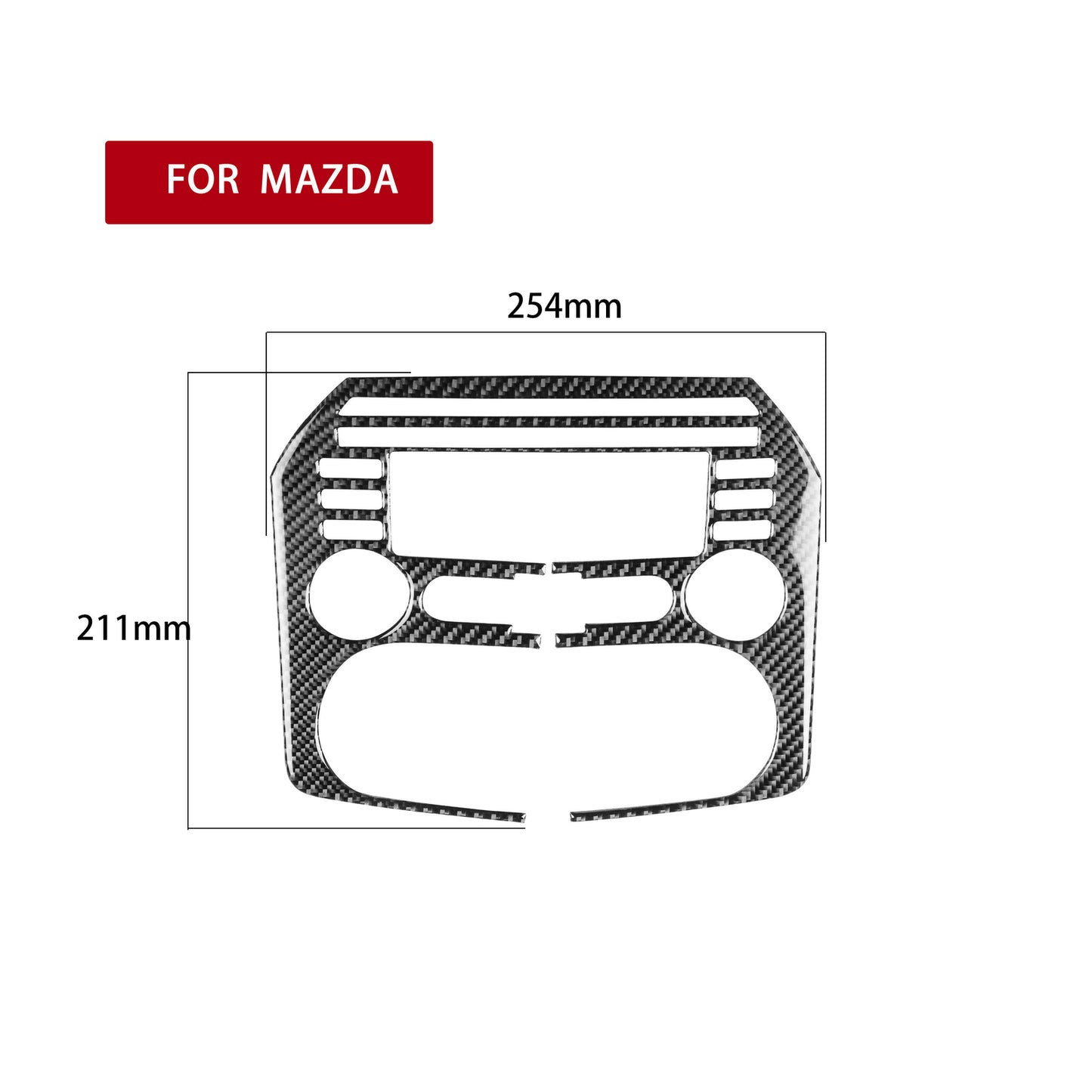 Red Central Storage Box Panel Trim Cover Carbon Fiber for Chevy Impala 2014-2020 v