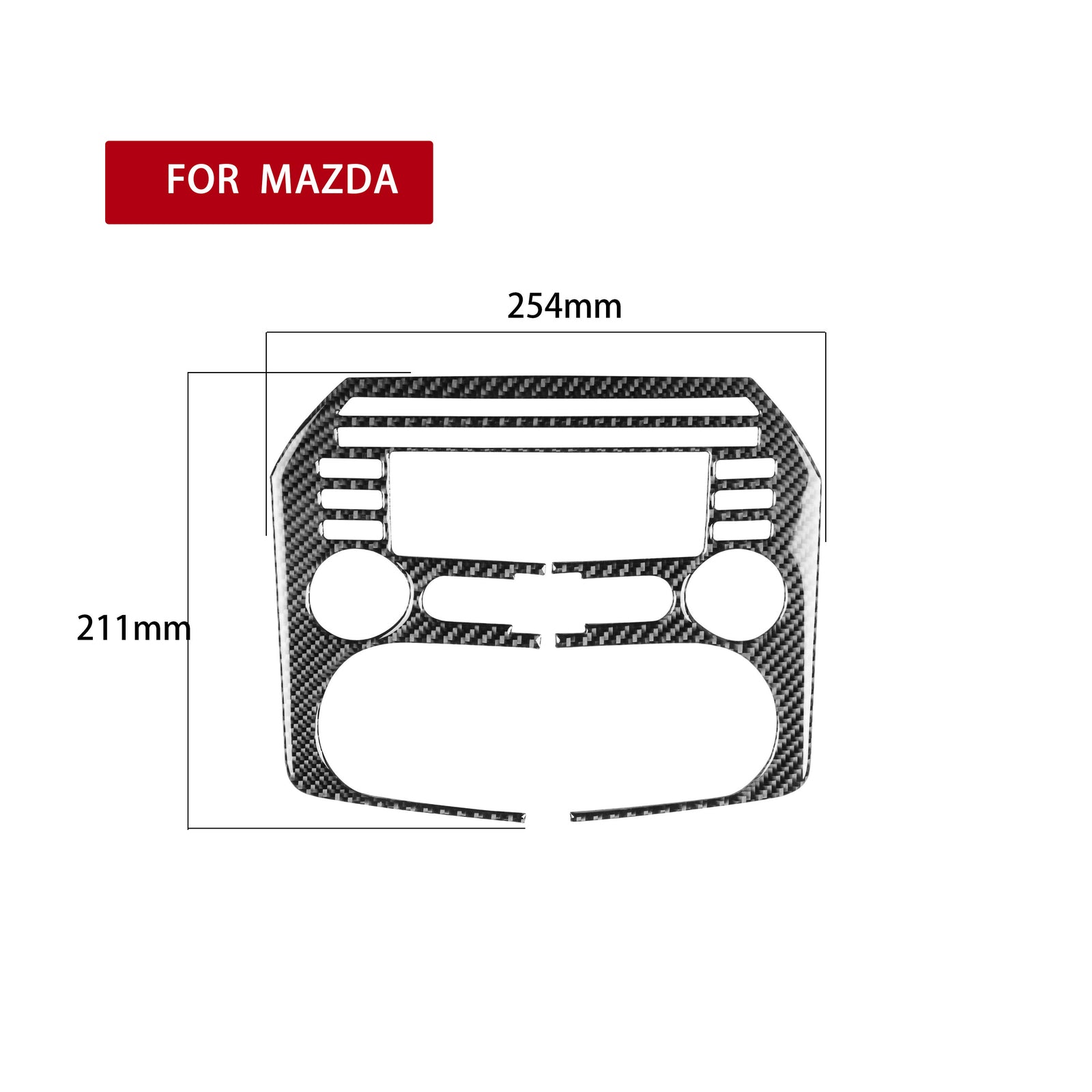 Red Central Storage Box Panel Trim Cover Carbon Fiber for Chevy Impala 2014-2020 v