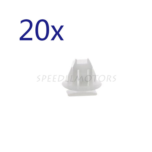 Set of 10 Automotive Wheel Opening Moulding Clips White for Nissan 76882-JG00A