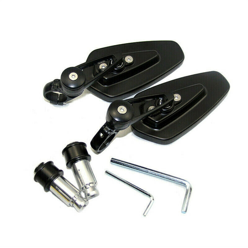 Motorcycle Handlebar Bar End Mirrors Rearview Mirror Universal 7/8 22mm Handle