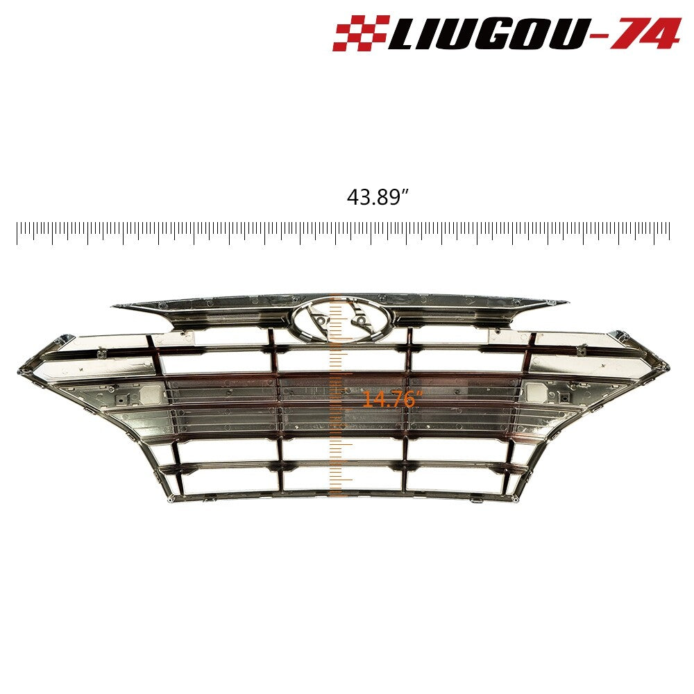 Fits 2019 for Hyundai for Elantra Sedan Front Bumper Upper Grille with for CHRome Trim - v