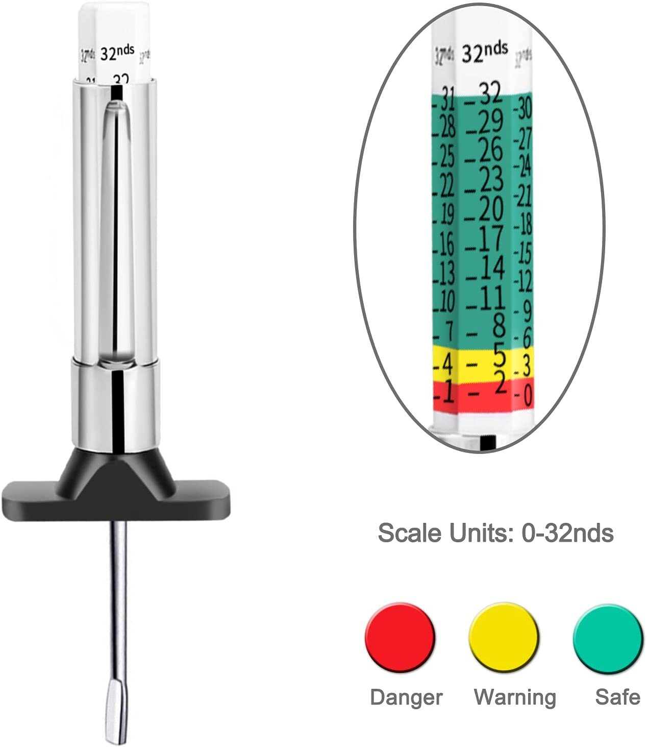 10pcs Color Coded Tyre Tire Tread Depth Gauge Car Automotive Measurement Tool