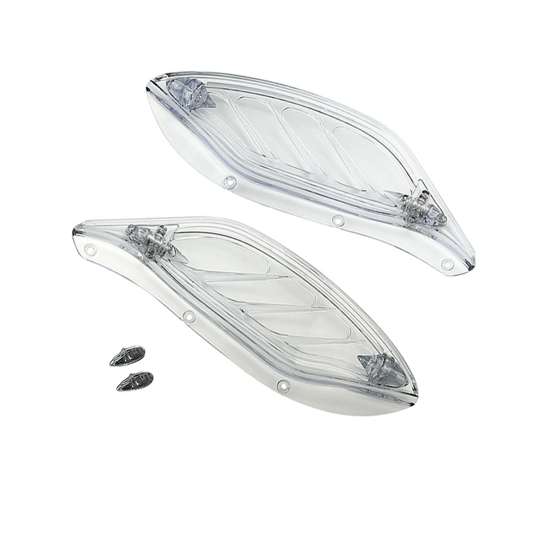 Clear Fairing Adjustable Side Wings Air Deflector for Harley Touring 1996-2013 Q