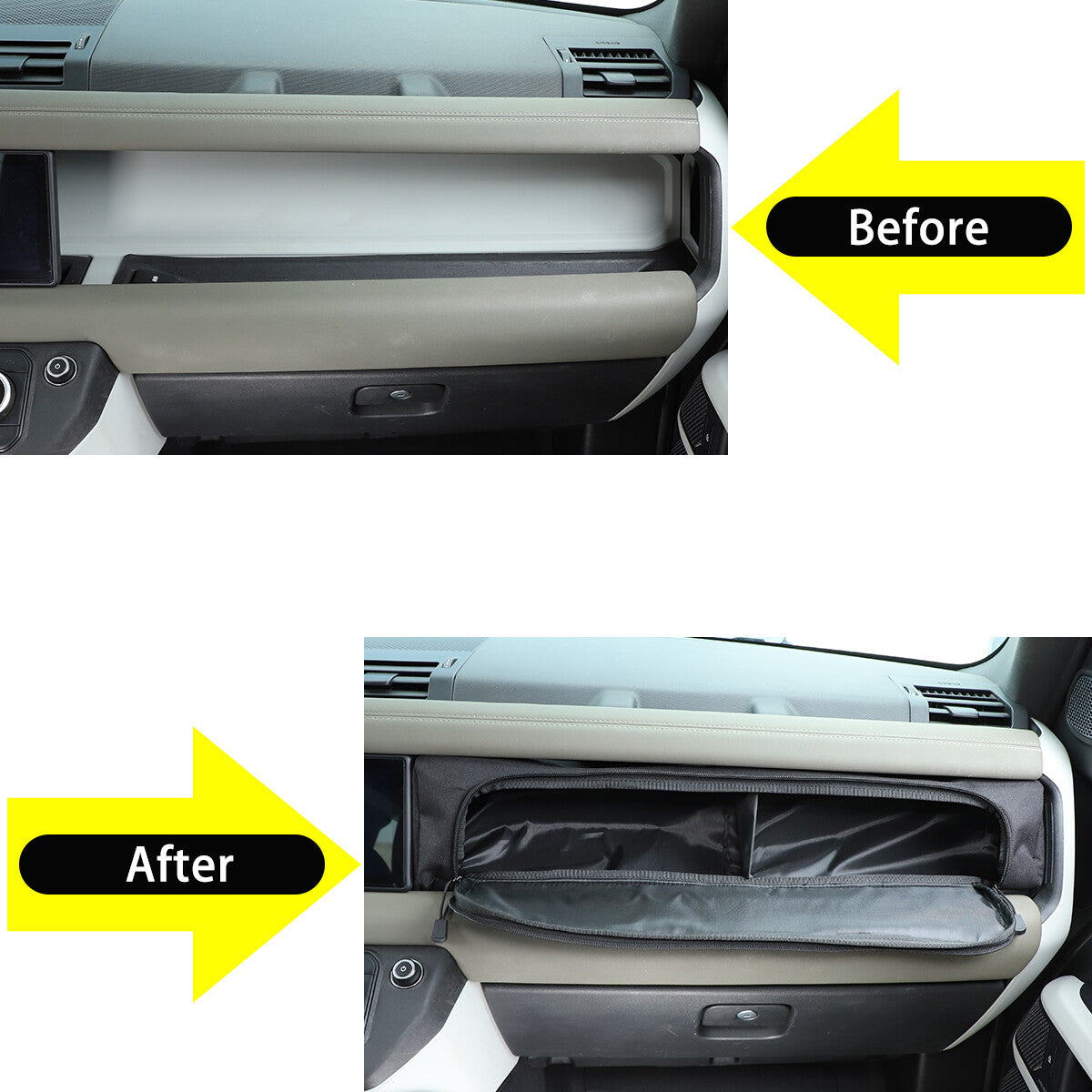 Dashboard passenger storage bag tray organizer for Land Rover for Defender 2020 - 2024 - n