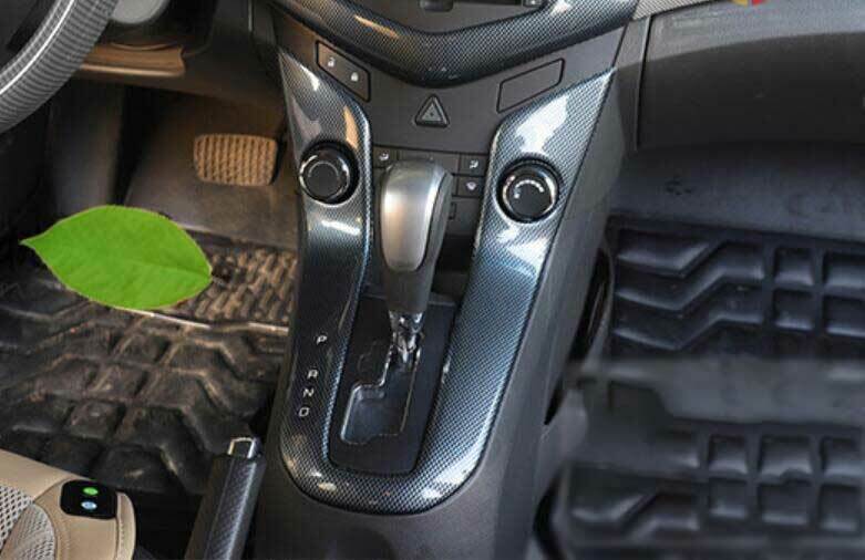 Fit for Chevrolet for Cruze At 10-15 Carbon Pattern Central Console Gear Shift Frame