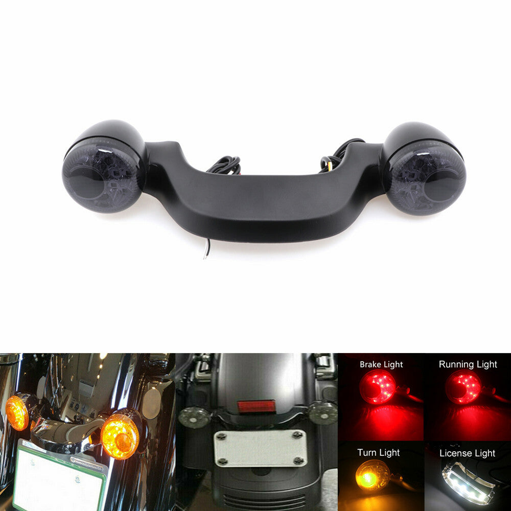 Black LED Rear Brake Light Bar Turn Signal for Harley Street Road Glide 2010-21 Q