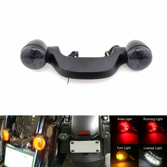 Black LED Rear Brake Light Bar Turn Signal for Harley Street Road Glide 2010-21 Q