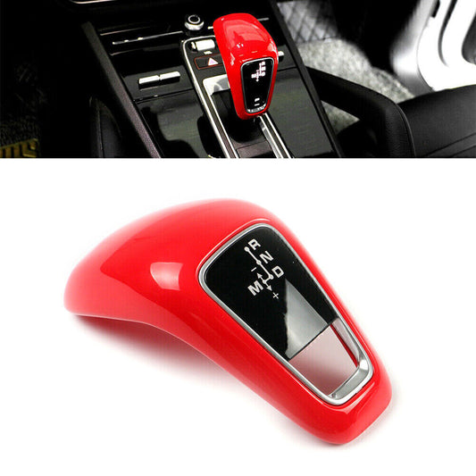 ABS Gear Shift Knob Cover Trim for Porsche for Cayenne 2018 2019 2020 2021 Red Q