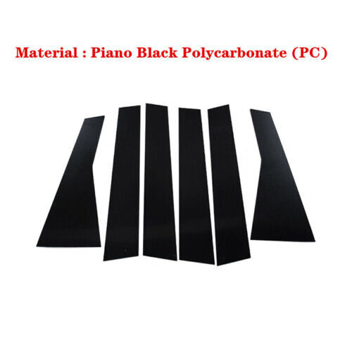Black Pillar Posts PC for Kia Sorento 2009-2015 6p Set Door Trim Piano Cover Kit
