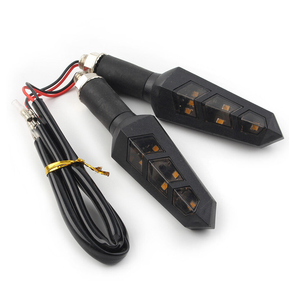 2x Universal Motorcycle LED Turn Signal Blinker Light Lamp Indicator Scooter Q